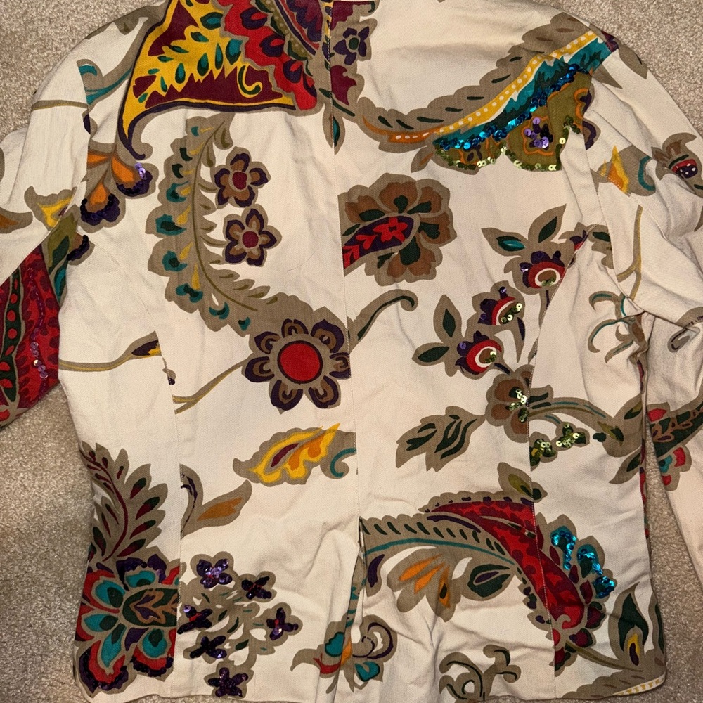 Arden B. Floral sequin Blazer Jacket - Picture 5 of 6